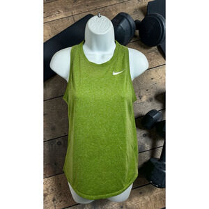The Nike Tee Green Tank Top Women's Sz XS Dri-Fit Sleeveless Athletic Tee Shirt